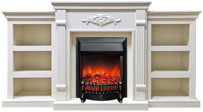 Электрокамин Брукс LUX WT с очагом Fobos