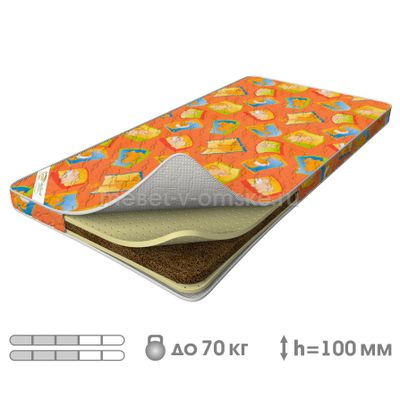 ВК856 Матрас "Умка" (латекс, кокосовая койра, холлотек меланж, бязь)