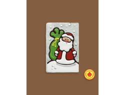 Купить пряник в шоколаде "Дед мороз на снегу с подарком", 130 грамм, фото