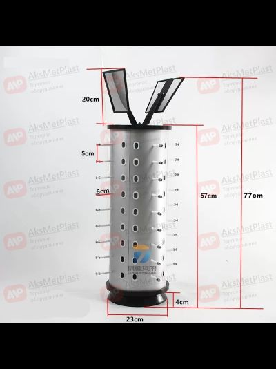 HG737 Стойка для очков настольная на 36 мест, пластиковая, вращающаяся, с зеркалами, без замков h=770 мм
