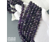 Аметист 7,7-8,2 мм огранка ромб тёмный, цена за нить 19 см