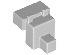 Creature Head Pixelated with Snout, Light Bluish Gray (20308 / 6131700)