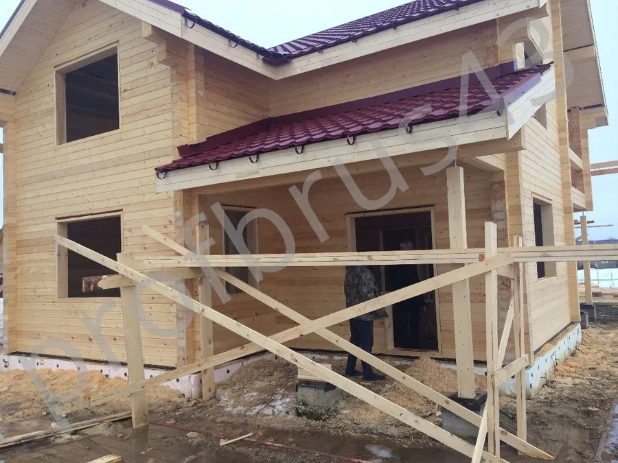 Дом из профилированного бруса камерной сушки, Московская область, Истринский район, деревня Зыково, февраль-март 2017