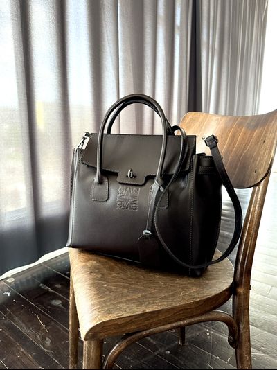 Женская темно-коричневая форматная сумка из натуральной толстой кожи Vera Pelle  022032