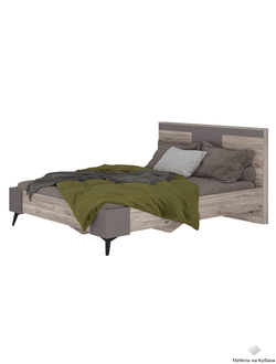 Кассандра КР-19 кровать 1,6 м Дуб смоки MF-14 (с основанием)
