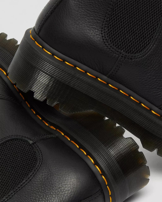 Челси Dr Martens 2976 черные с мехом на платформе