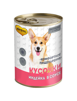 Мнямс влажный корм (консерва) для собак "Комфортное пищеварение" из индейки 400 г