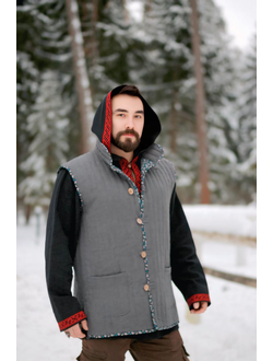 Стёганый мужской жилет "Родное тепло"