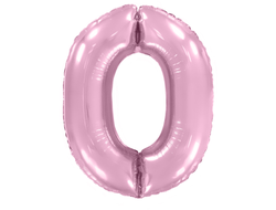 Фольгированная цифра - Розовая матовая