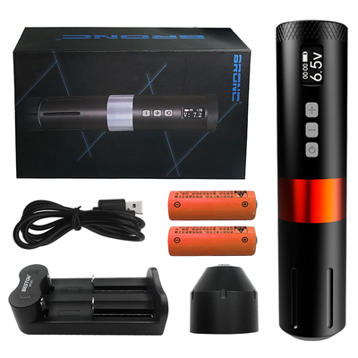 Беспроводная тату машинка BRONC V1 Wireless Tattoo Pen Orange