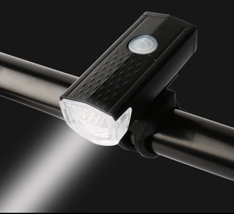 Фара передняя Jiuyue-2255, USB, 65х29 мм, 400mAh, черная
