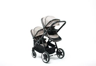 Коляска прогулочная для двойни и погодок BabyZz Dynasty Beige