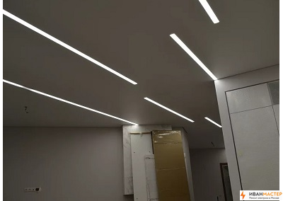 Установка светодиодных светильников в частном доме ИВАНМАСТЕР