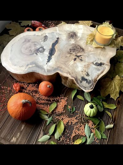 столик из спила тополя