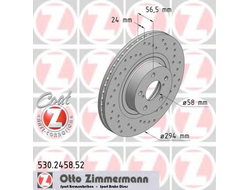 Тормозной диск пер SPORT DISC SUBARU FORESTER/IMPREZA  ZIMMERMANN  530245852 (2шт)