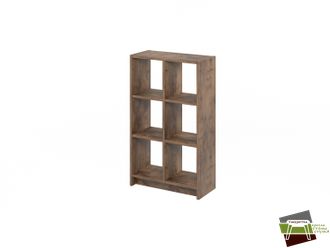 Стеллаж открытый L-70 Таксония шоколадная 765*356*1300 мм (Ш*Г*В)