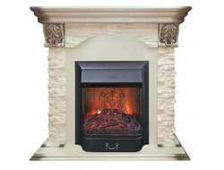 Dublin Lux WT/Rock AO с электроочагом Majestic Lux Black RC