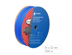 Шланг пневматический 8х12 мм, 100 м, полиуретановый МАСТАК 681-08100