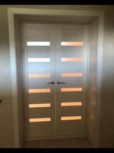 OPTIMA PORTE/ TURIN 507. ЯСЕНЬ ПЕРЛАМУТРОВЫЙ/ СТЕКЛО САТИН СВЕТЛОЕ