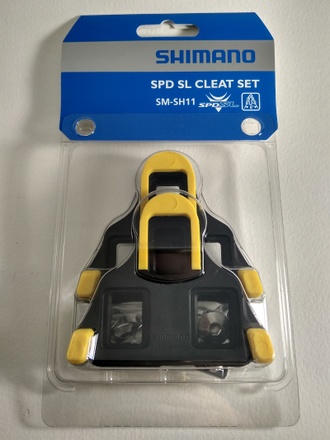 Шипы Shimano SM-SH11, педальные, SPD SL, 6 градусов, желтые, Y42U98010