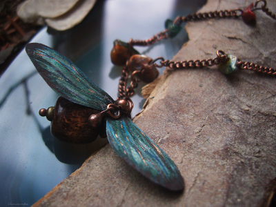 Бохо-подвеска "Полуденный мотылёк августа"