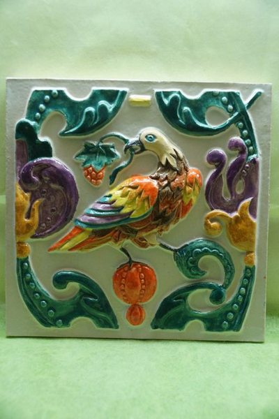 Соловей на празднике урожая (фасадный изразец)