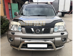 Защита переднего бампера со скобой d60 для Nissan X-trail T30 (2000-2007)
