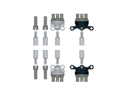 !АНАЛОГ! Комплект ступиц 11950c01 23801c01 и приводов 92906 32494 АНАЛОГ LEGO Technic #3 16  шт., n/a (AN TSUSP30) / 16 шт.