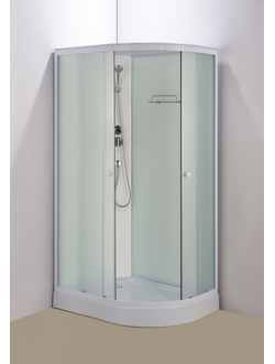 Душевая кабина Водный Мир ВМ-667 L/R, Низкий поддон, задние стекла белые, передние стекла матовые, 120x80x215 см.