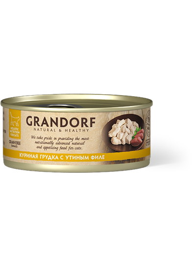 Консерва для кошек Grandorf Куриная грудка с утиным филе 70 г