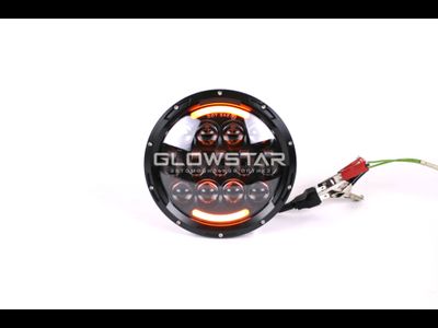 Светодиодная фарa 7 дюймов,110 Ватт, дальний/ближний, 6000K, 9-16 Вольт, на Ниву, УАЗ, Jeep Wrangler (Основной вариант), 1шт