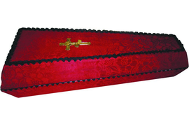 Гроб жатка;
Ткань - бархат;
