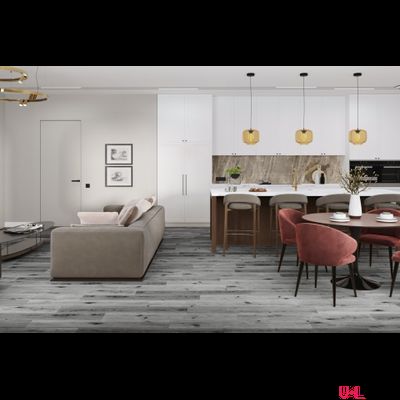 Кварцвиниловая плитка Damy Floor Family LVT Дуб Сильвер T7020-23-LVT 43 класс толщина 2.5 мм с фаской клеевая 4.13 м2