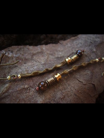 Бохо-серьги "Тропа по Редколесью"