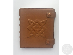 кожаный органайзер, славянский символ, сварог, оберег, подарок руководителю, блокнот купить, блокнот