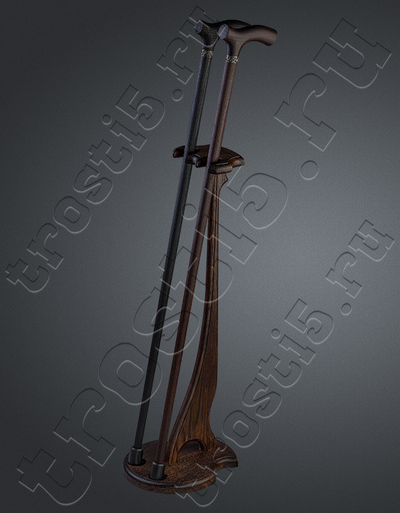 Подставка для двух тростей из дерева "PREMIUM"