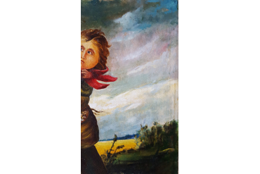Копия картины К.Е. Маковского "Дети, бегущие от грозы", выполненная художником Д.К. Силинко в 1957 г.
холст 65х50
У холста были срезаны кромки, холст имел множественные прорывы и другие механические повреждения.
Фото после реставрации
