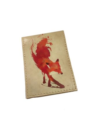 Обложка на студенческий билет с принтом "Бегущая лиса"
