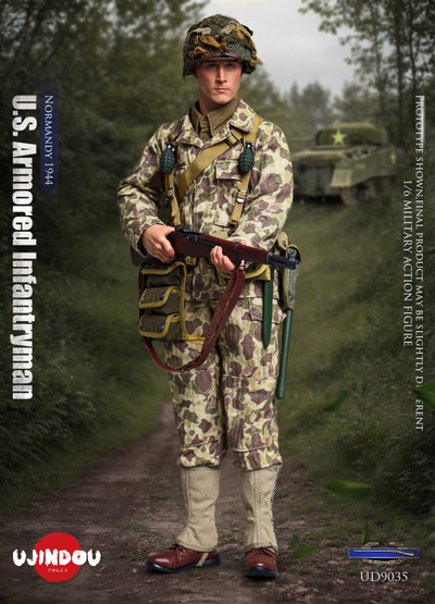 Американский пехотинец в Нормандии - Коллекционная ФИГУРКА 1/6 U.S. Armored Infantryman Normandy 1944 (UD9035) - UJINDOU