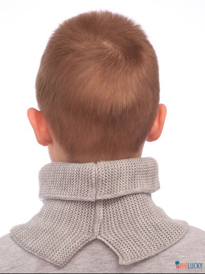 Шарф(снуд)  22-33 двойной, цвет серый размер 2