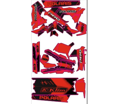 Наклейки на снегоход Polaris Axys Pro RMK 2016 2017 2018 2019 №1480