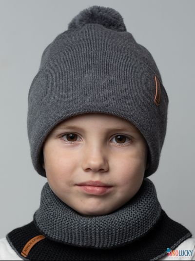 Шапка  22101-02, цвет темно-серый р. 54