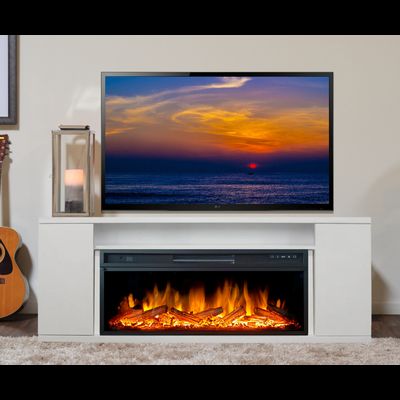 Линейный электрокамин Прованс WT с очагом Vision 42 LOG LED