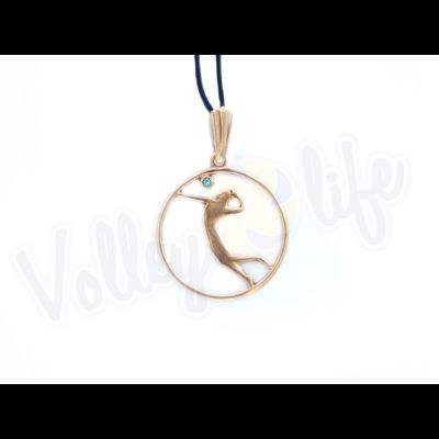 Кулон с позолотой &quot;Волейболист&quot;