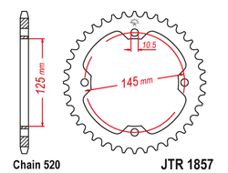 Звезда ведомая JT JTR1857.48 (JTR1857-48) (R1857-48) для Yamaha