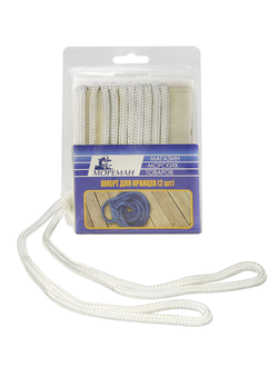 Плетеный шкерт Мореман для кранцев, 6,4 мм x 1,8 м, белый