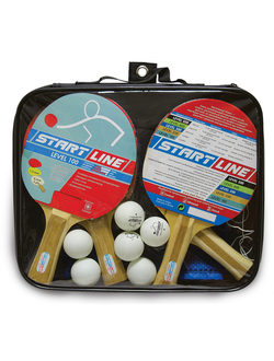 Набор 4 ракетки Level 100, 6 мячей Club Select, сетка с креплением