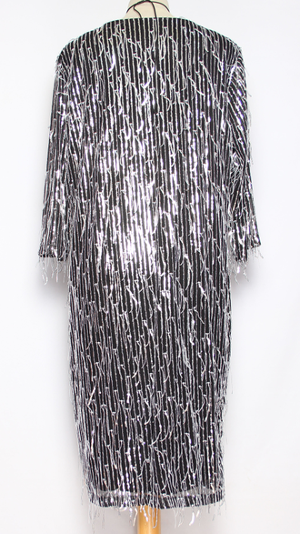 ПЛАТЬЕ НАРЯДНОЕ "ТАНЦУЮЩИЕ ПАЙЕТКИ" золото р.50-54, серебро р.54