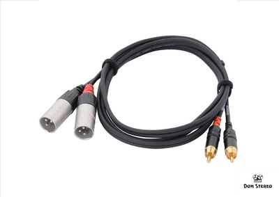 Картинка кабеля Cordial CFU 1.5 MC сдвоенный RCA—XLR