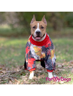 Комбинезон для крупных собак Черно-красный